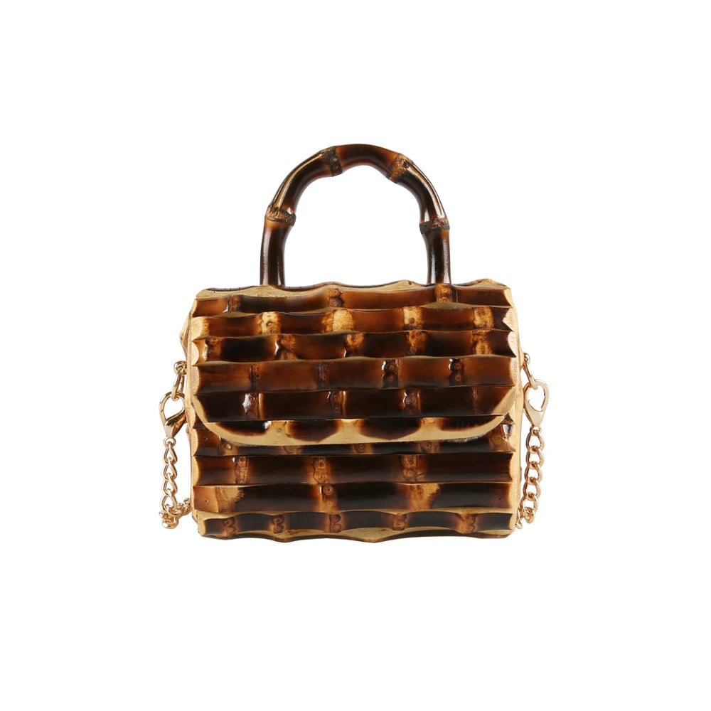 Handmade Natural Rattan Bamboo Mini Bag