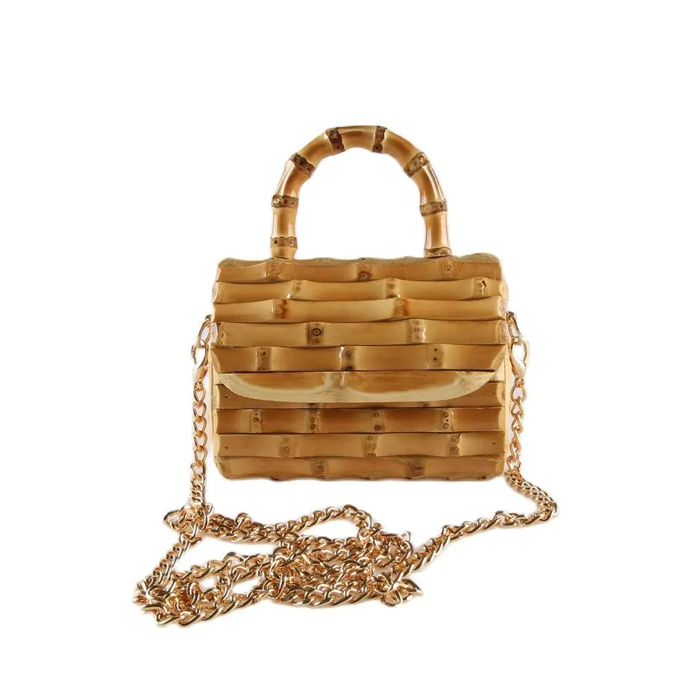 Handmade Natural Rattan Bamboo Mini Bag